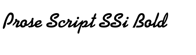 Prose Script SSi Bold font preview