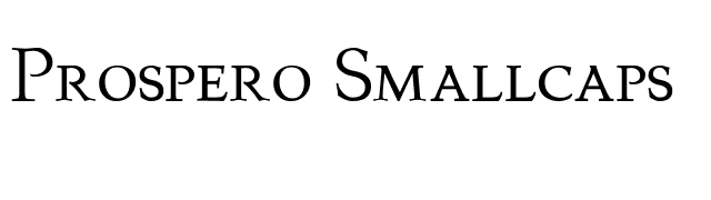 Prospero Smallcaps font preview