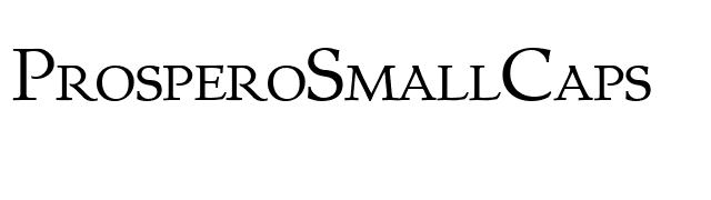 ProsperoSmallCaps font preview