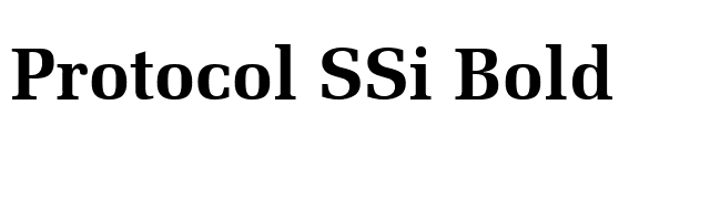 Protocol SSi Bold font preview