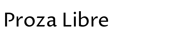 Proza Libre font preview