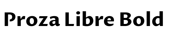 Proza Libre Bold font preview