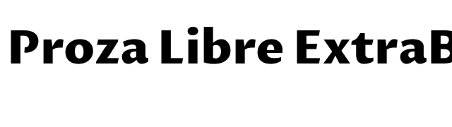 Proza Libre ExtraBold font preview