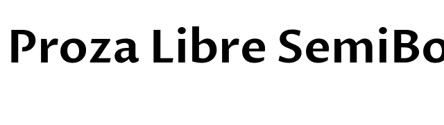 Proza Libre SemiBold font preview