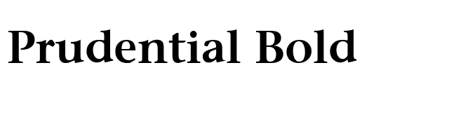 Prudential Bold font preview