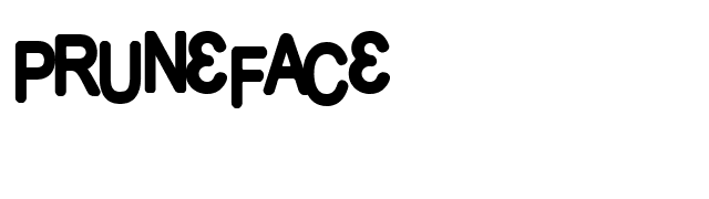 Pruneface font preview