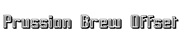 Prussian Brew Offset font preview