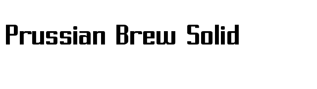 Prussian Brew Solid font preview