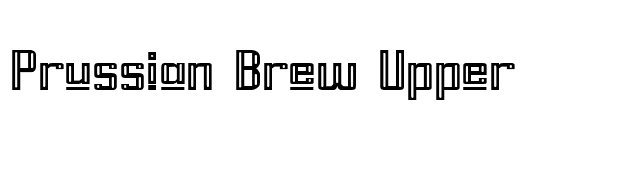 Prussian Brew Upper font preview