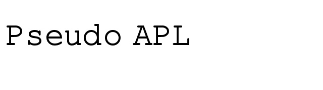 Pseudo APL font preview