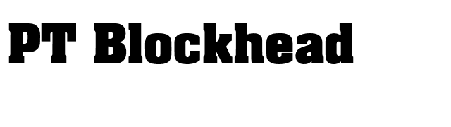 PT Blockhead font preview