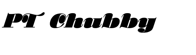 PT Chubby font preview