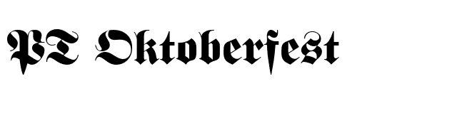 PT Oktoberfest font preview