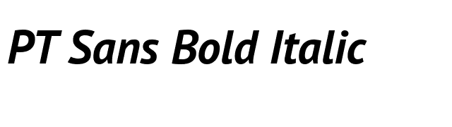 PT Sans Bold Italic font preview