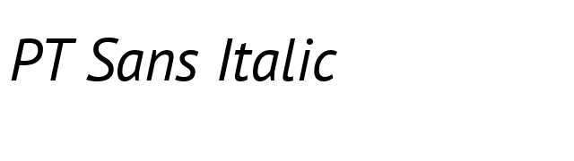 PT Sans Italic font preview