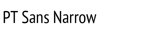 PT Sans Narrow font preview