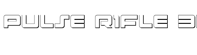 Pulse Rifle 3D font preview