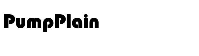 PumpPlain font preview
