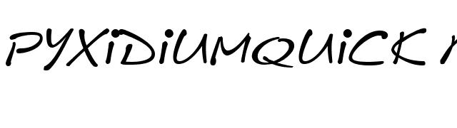 PyxidiumQuick Regular font preview