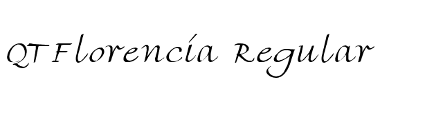 QTFlorencia Regular font preview