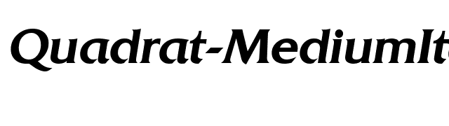 Quadrat-MediumIta font preview