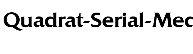 Quadrat-Serial-Medium-Regular font preview