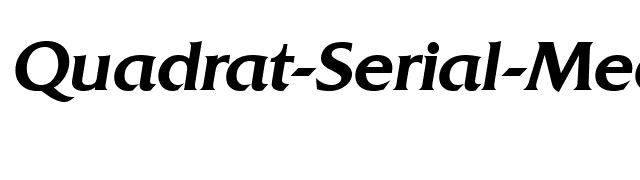 Quadrat-Serial-Medium-RegularItalic font preview