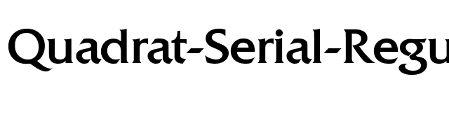 Quadrat-Serial-Regular font preview