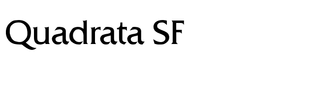 Quadrata SF font preview