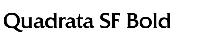 Quadrata SF Bold font preview