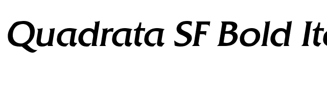 Quadrata SF Bold Italic font preview