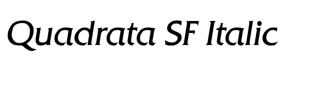 Quadrata SF Italic font preview