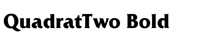 QuadratTwo Bold font preview