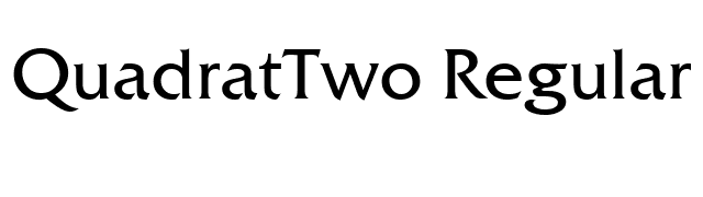 QuadratTwo Regular font preview