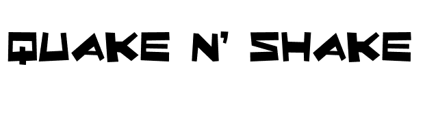Quake & Shake font preview