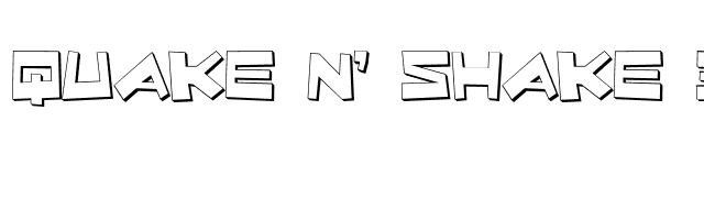 Quake & Shake 3D font preview