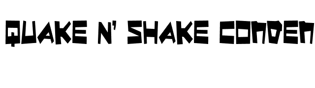 Quake & Shake Condensed font preview