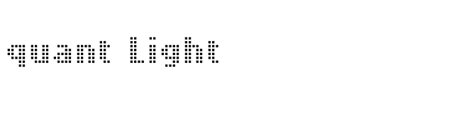 quant Light font preview