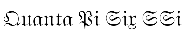 Quanta Pi Six SSi font preview