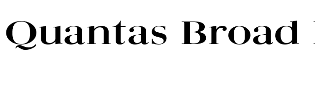 Quantas Broad Bold font preview