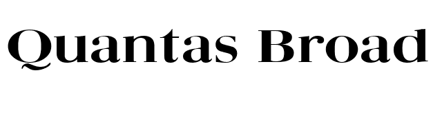 Quantas Broad Extrabold Regular font preview