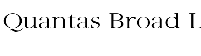 Quantas Broad Light Regular font preview