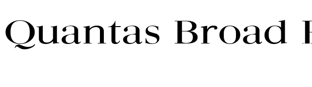 Quantas Broad Regular font preview