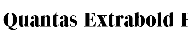 Quantas Extrabold Regular font preview