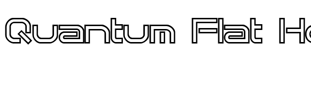 Quantum Flat Hollow (BRK) font preview