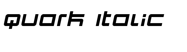 Quark Italic font preview