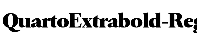 QuartoExtrabold-Regular font preview