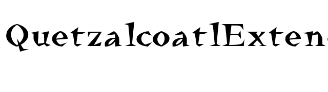 QuetzalcoatlExtended font preview