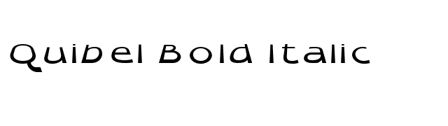 Quibel Bold Italic font preview