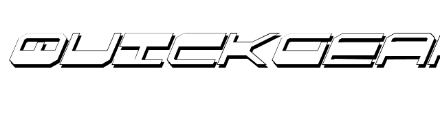 QuickGear Shadow Italic font preview